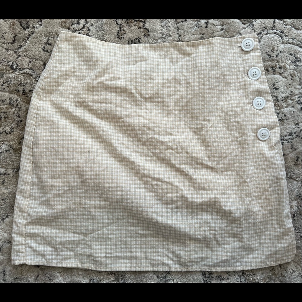 UO Adorable cream button up skirt